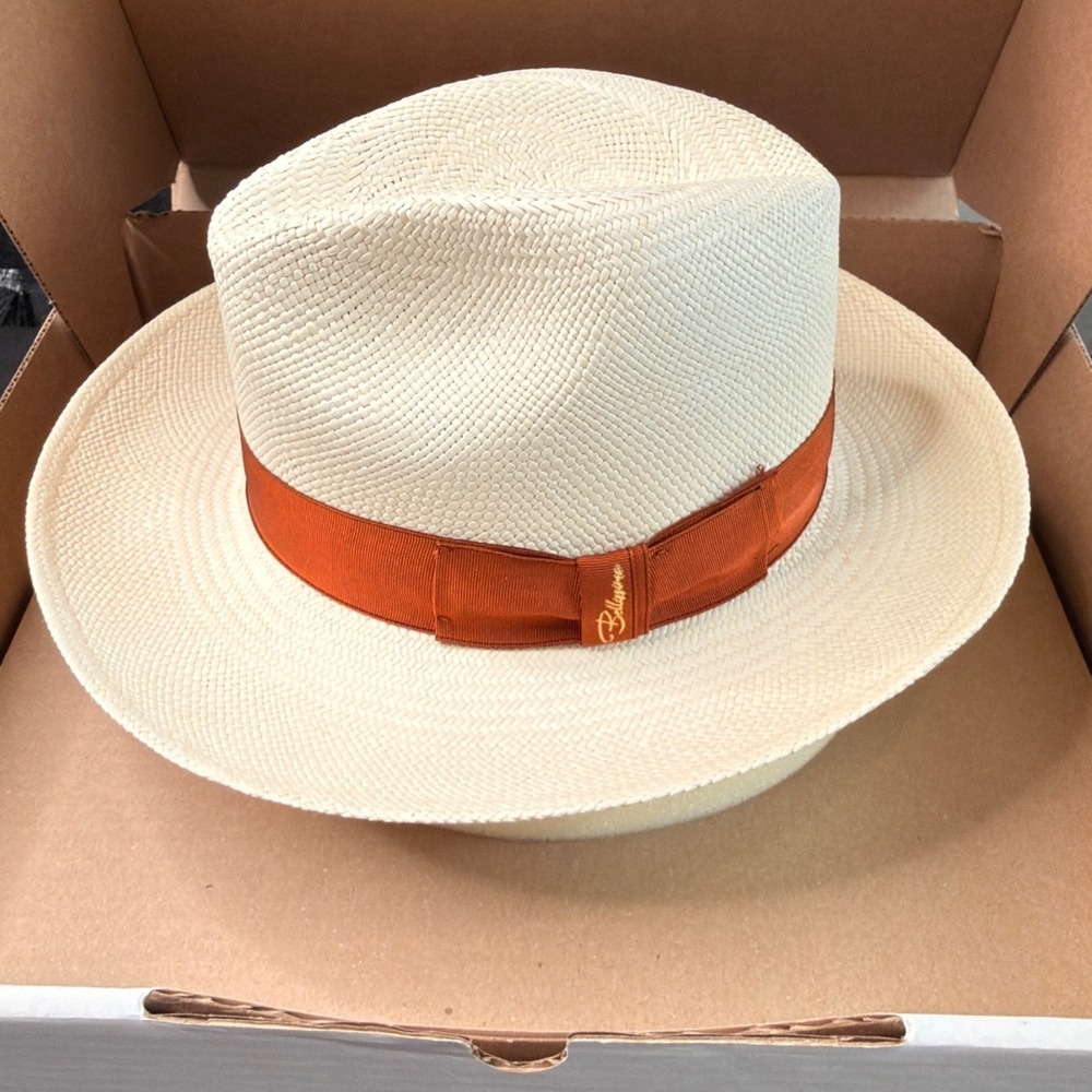 Bellisimo New York‎ Fine Custom Hats Cream Fedora Men's Vacation Resort Beachy